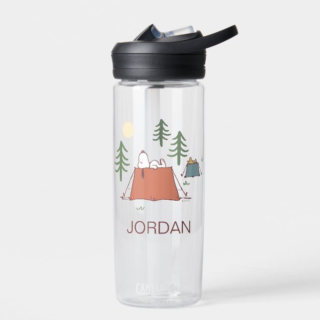 Peanuts | Snoopy & Woodstock | Add Your Name Water Bottle (Left)