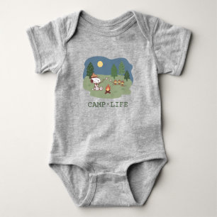 Peanuts Snoopy & Woodstock at the Campfire Baby Bodysuit