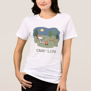 Peanuts Snoopy & Woodstock at the Campfire Tri-Blend Shirt