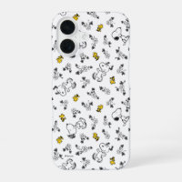Peanuts | Snoopy & Woodstock B&W Flower Pattern