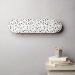 Peanuts | Snoopy & Woodstock B&W Flower Pattern Skateboard<br><div class="desc">Check out this fun Peanuts design featuring Snoopy and Woodstock.</div>