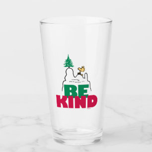 Peanuts Snoopy & Woodstock Be Kind Glass