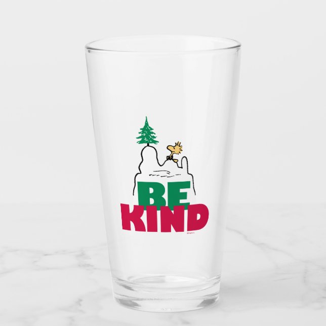 Peanuts | Snoopy & Woodstock Be Kind Glass (Front)