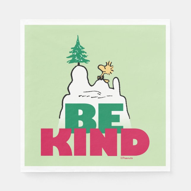 Peanuts | Snoopy & Woodstock Be Kind Napkin (Front)