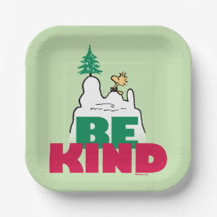 Peanuts   Snoopy & Woodstock Be Kind Paper Plate