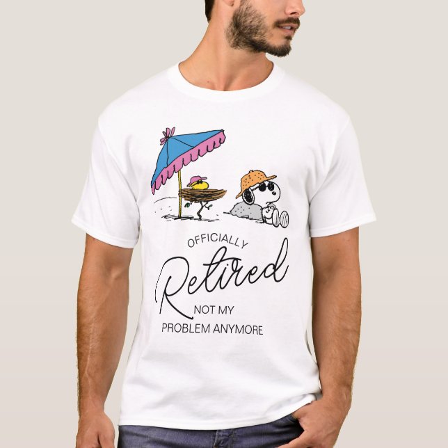 Peanuts | Snoopy & Woodstock Beach I'm Retired T-Shirt (Front)