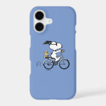 Peanuts | Snoopy & Woodstock Bicycle<br><div class="desc">Pedal into style and protect your phone with this adorable blue phone case, featuring Snoopy and Woodstock on a bicycle! This fun case showcases a delightful line-art illustration of Snoopy, wearing sunglasses, happily riding a vintage-style blue bicycle with Woodstock perched safely behind him. The dashed lines behind the back wheel...</div>