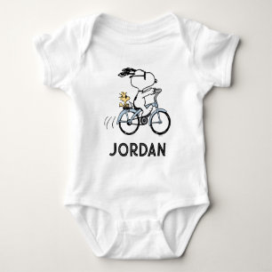 Peanuts   Snoopy & Woodstock Bicycle Baby Bodysuit