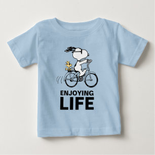 Peanuts Snoopy & Woodstock Bicycle Baby T-Shirt