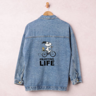 Peanuts   Snoopy & Woodstock Bicycle Denim Jacket
