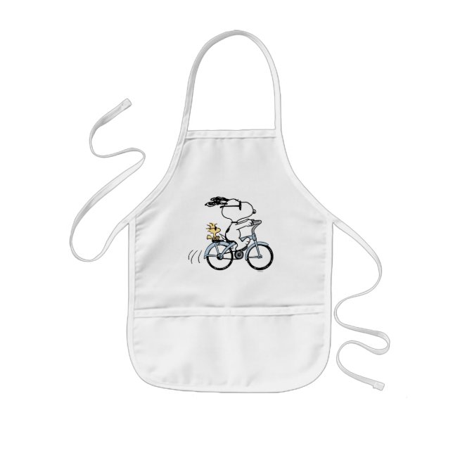 Peanuts | Snoopy & Woodstock Bicycle Kids Apron (Front)