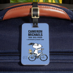 Peanuts   Snoopy & Woodstock Bicycle Luggage Tag