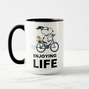 Peanuts   Snoopy & Woodstock Bicycle Mug