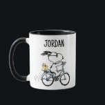 Peanuts | Snoopy & Woodstock Bicycle Mug<br><div class="desc">Check out this awesome Peanuts design featuring Snoopy and Woodstock.</div>