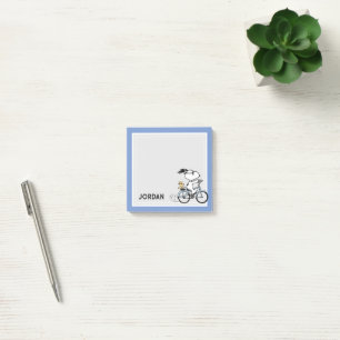 Peanuts Snoopy & Woodstock Bicycle Post-it Notes