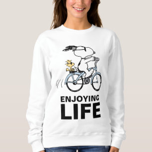 Peanuts Snoopy & Woodstock Bicycle Sweatshirt