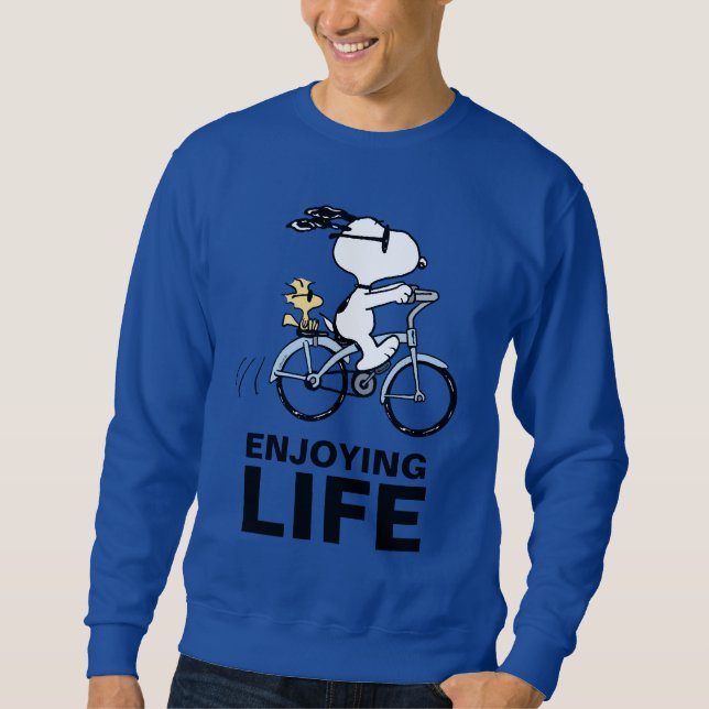 Peanuts | Snoopy & Woodstock Bicycle Sweatshirt (Front)