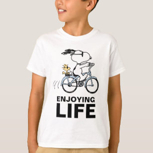 Peanuts Snoopy & Woodstock Bicycle T-Shirt
