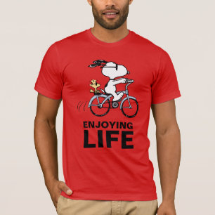 Peanuts Snoopy & Woodstock Bicycle T-Shirt