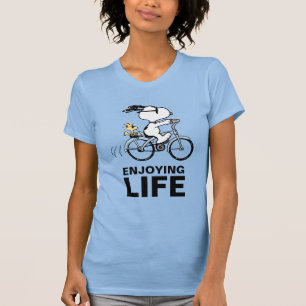 Peanuts Snoopy & Woodstock Bicycle T-Shirt