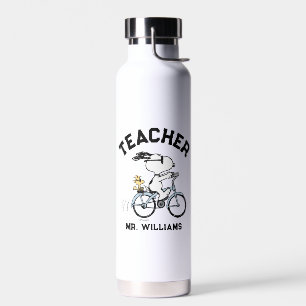 Peanuts   Snoopy & Woodstock Bicycle Teacher Water Bottle