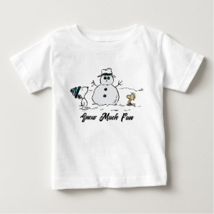 Peanuts   Snoopy & Woodstock Build A Snowman Baby T-Shirt