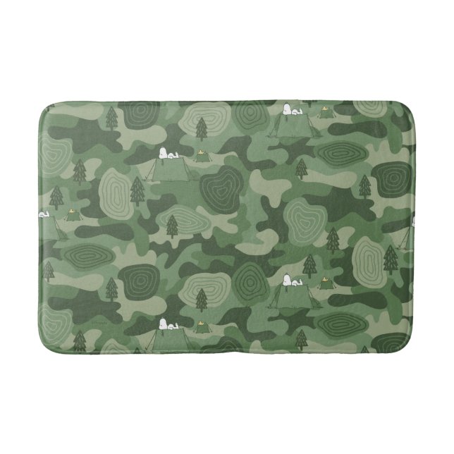 Peanuts | Snoopy & Woodstock Camouflage Camp Bath Mat (Front)