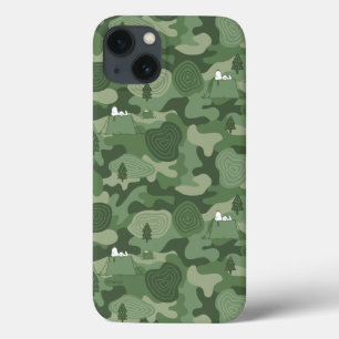 Peanuts   Snoopy & Woodstock Camouflage Camp iPhone 13 Case