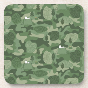 Peanuts Snoopy & Woodstock Camouflage Camp Coaster