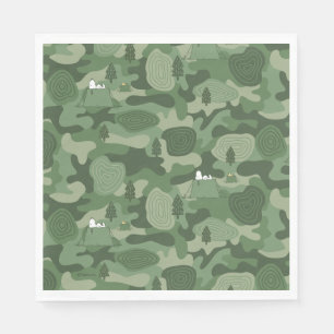 Peanuts Snoopy & Woodstock Camouflage Camp Napkin