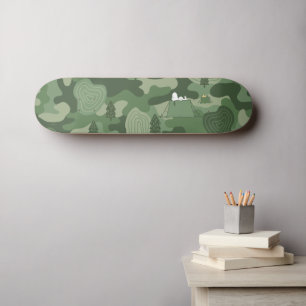 Peanuts Snoopy & Woodstock Camouflage Camp Skateboard