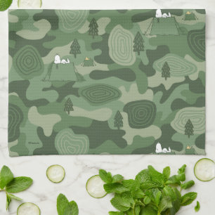Peanuts   Snoopy & Woodstock Camouflage Camp Tea Towel