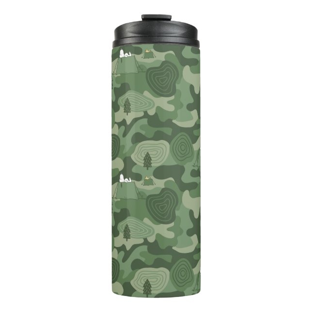 Peanuts | Snoopy & Woodstock Camouflage Camp Thermal Tumbler (Front)