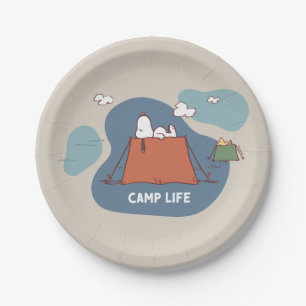 Peanuts   Snoopy & Woodstock Camp Life Paper Plate