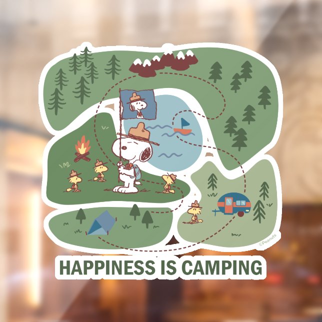 Peanuts | Snoopy & Woodstock Camp Map Window Cling (Sheet 2)