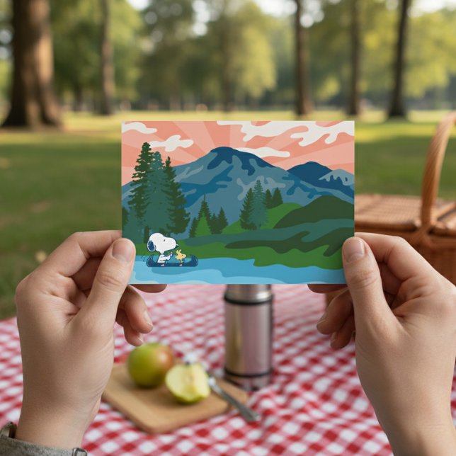 Peanuts | Snoopy & Woodstock Canoe Postcard (Creator Uploaded)