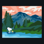Peanuts | Snoopy & Woodstock Canoe Poster<br><div class="desc">Check out this super cute outdoor themed Peanuts design featuring Snoopy and Woodstock.</div>