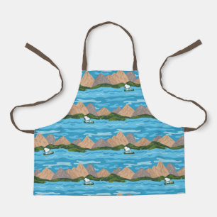 Peanuts   Snoopy & Woodstock Canoe Ride Pattern Apron