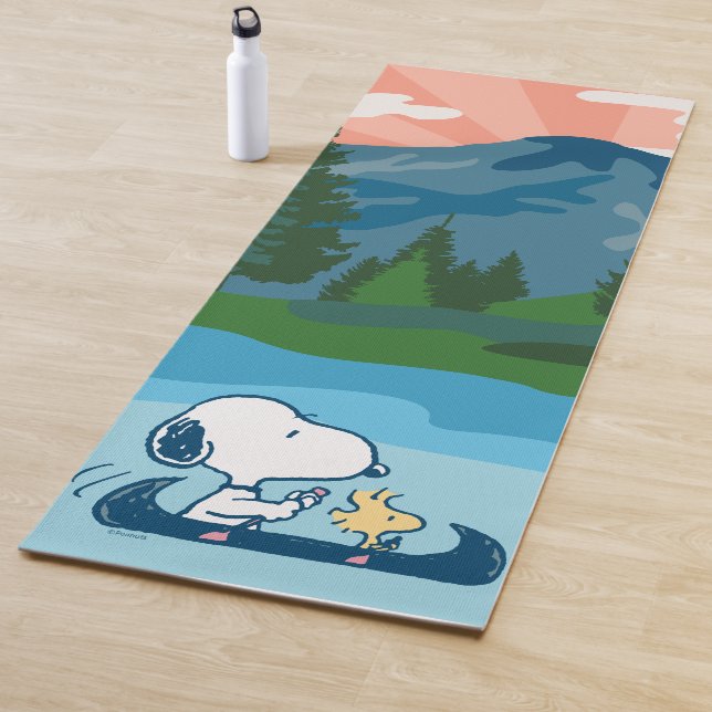 Peanuts | Snoopy & Woodstock Canoe Yoga Mat (In Situ)