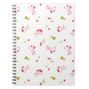 Peanuts   Snoopy & Woodstock Cherry Pattern Notebook