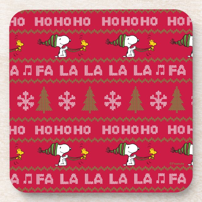 Peanuts | Snoopy & Woodstock Christmas Sweater Coaster (Front)