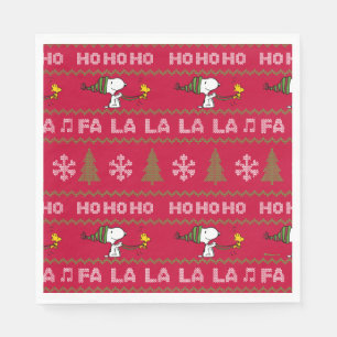 Peanuts   Snoopy & Woodstock Christmas Sweater Napkin