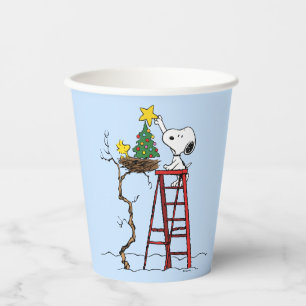 Peanuts   Snoopy & Woodstock Christmas Tree Paper Cups