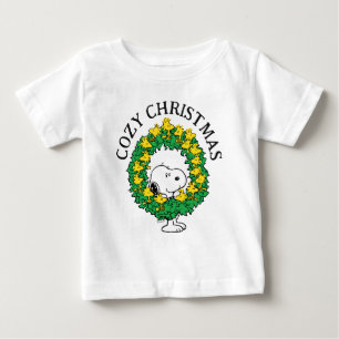 Peanuts   Snoopy & Woodstock Christmas Wreath Baby T-Shirt