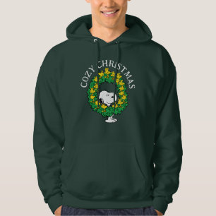 Peanuts   Snoopy & Woodstock Christmas Wreath Hoodie