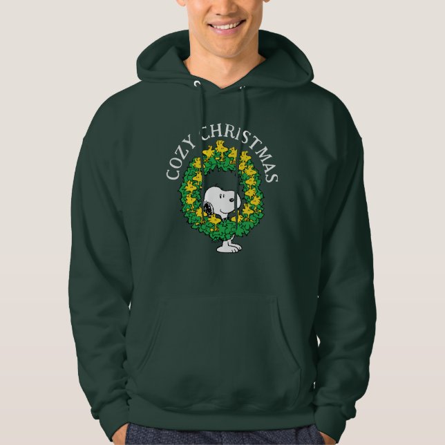 Peanuts | Snoopy & Woodstock Christmas Wreath Hoodie (Front)