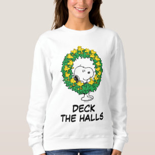 Peanuts Snoopy & Woodstock Christmas Wreath Sweatshirt