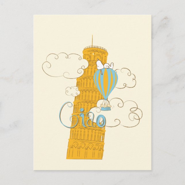 Peanuts | Snoopy & Woodstock Ciao Postcard (Front)