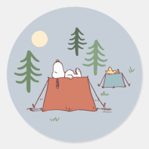 Peanuts Snoopy & Woodstock Classic Round Sticker
