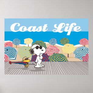Peanuts   Snoopy & Woodstock Coast Life Poster